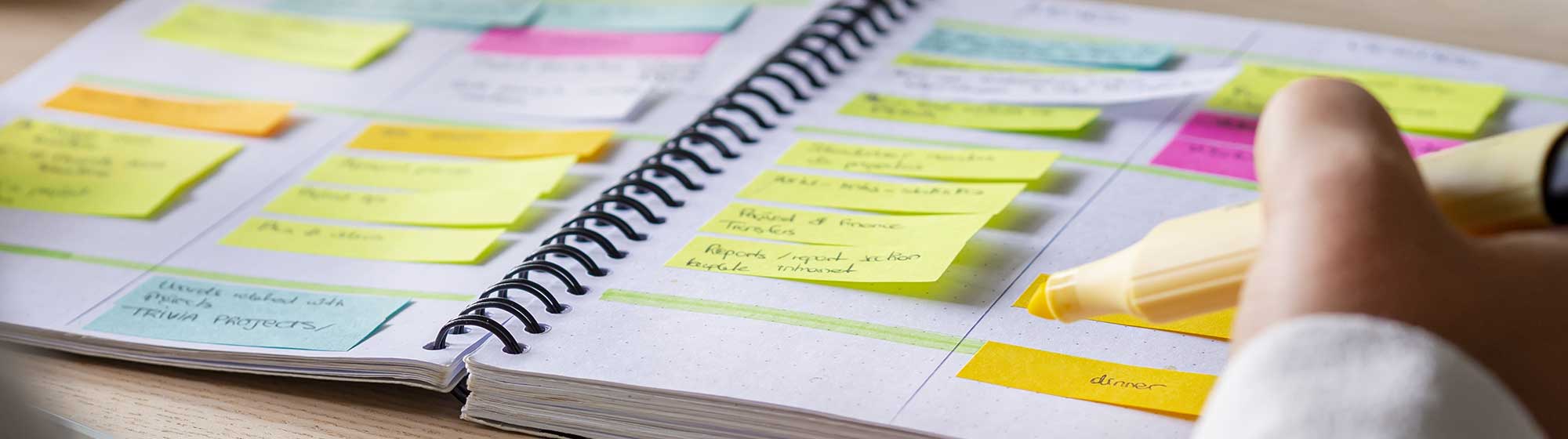 Un agenda listant tous les événements futurs