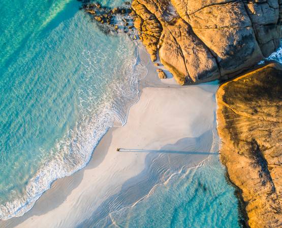 vue du ciel de la mer
