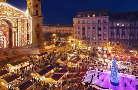 Le marché de Noel de Budapest.