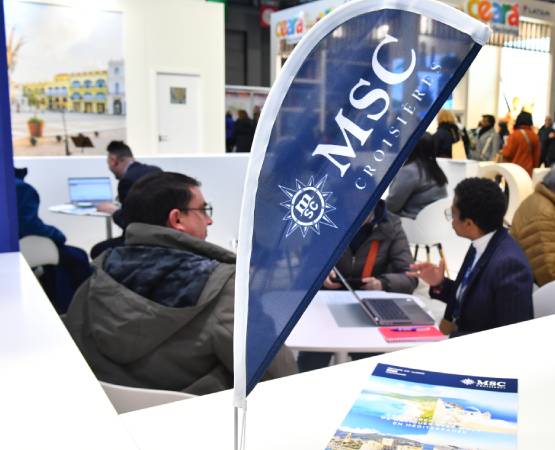 le stand de MSC croisières
