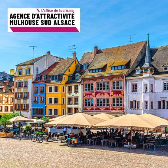 des maisons colorées à Mulhouse