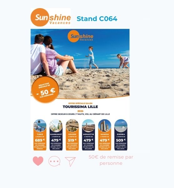 Visuel offre commerciale pour Sunshine Vacances