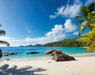 Ile paradisiaque aux Seychelles. 