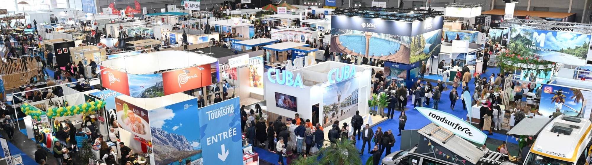 Vue panoramique du Salon Mondial sur Tourisme