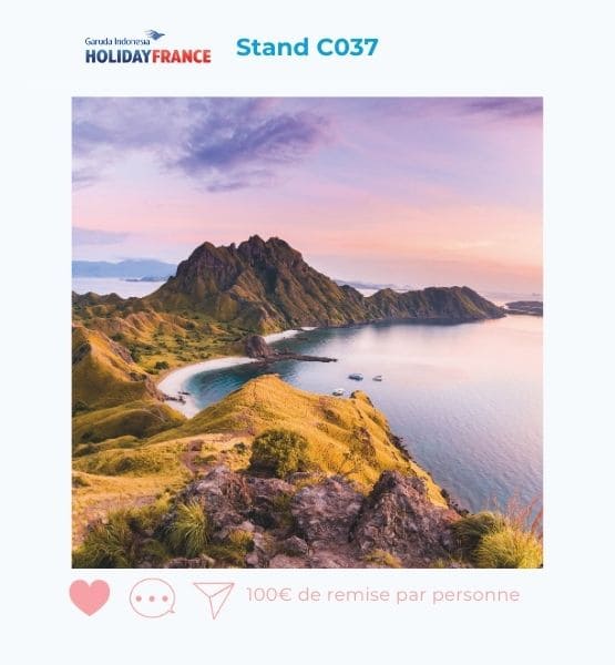 Offre séciale Garuda Indonesia Holiday France : 100€ de remise par personne
