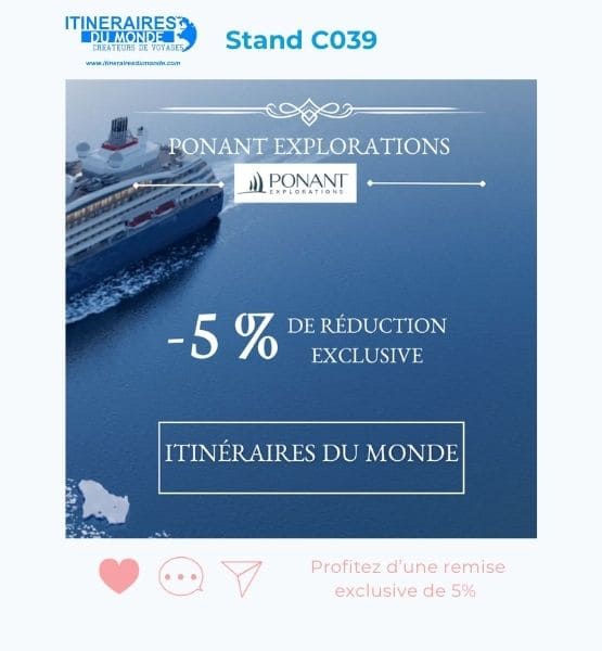 Offre spéciale d'Itinéraires du monde : Profitez d’une remise exclusive de 5%
