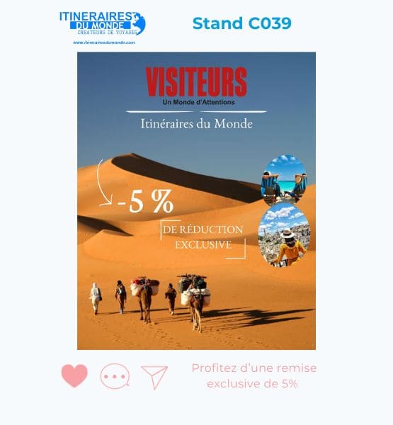 Offre spéciale d'Itinéraires du monde : Profitez d’une remise exclusive de 5% 