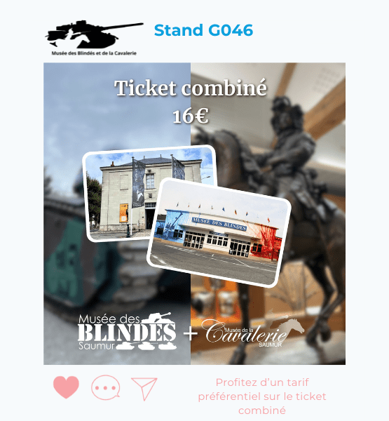 Visuel de l'offre spéciale du Musée des blindés et de la cavalerie : Profitez d’un tarif préférentiel sur le ticket combiné