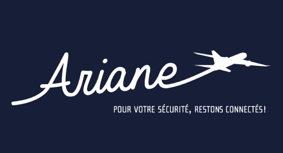 Logo de Ariane, pour votre sécurité restons connectés