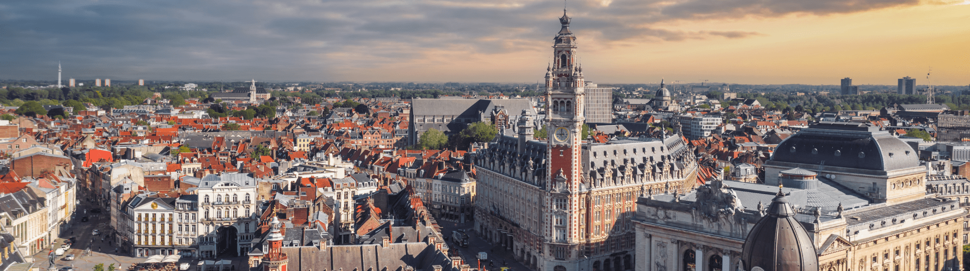 Une vue aérienne sur les toîts de Lille