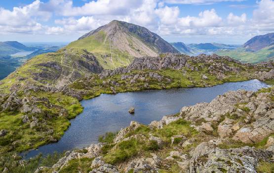 Lac en haut des montagnes. 