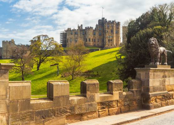 le chateau d'Inwick en Angleterre