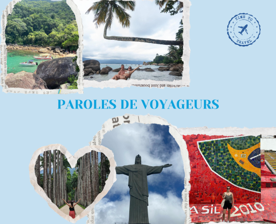montage photo d'un voyageur au Brésil